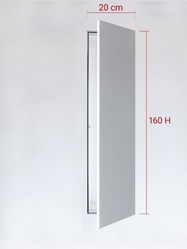 Sportello filomuro ad anta singola cm 20x160