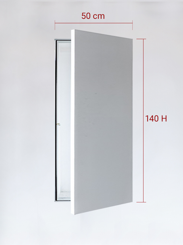 Sportello filomuro ad anta singola cm 50x140