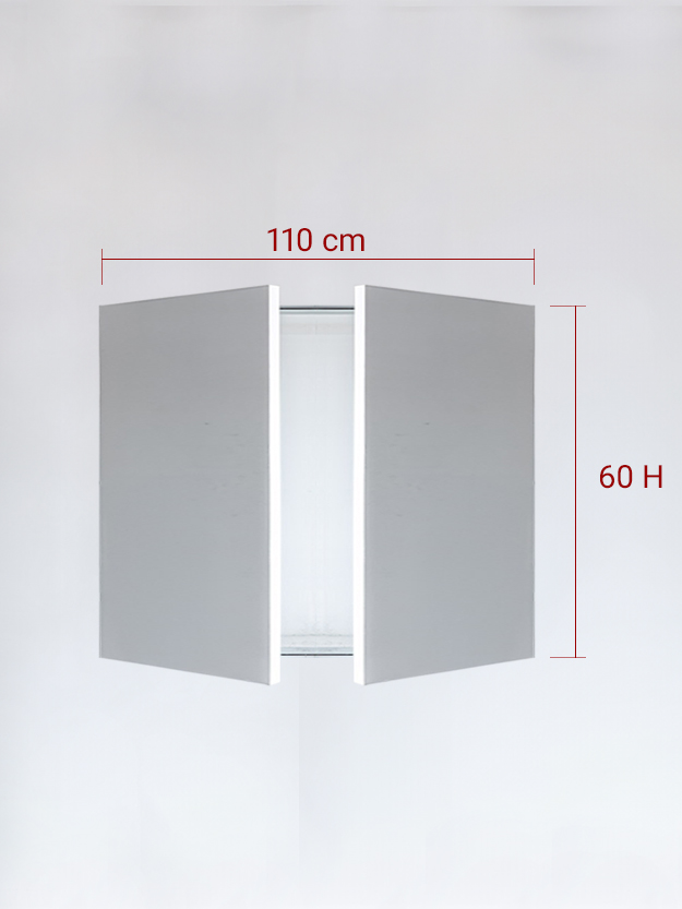 Sportello filomuro a 2 ante cm 110x60