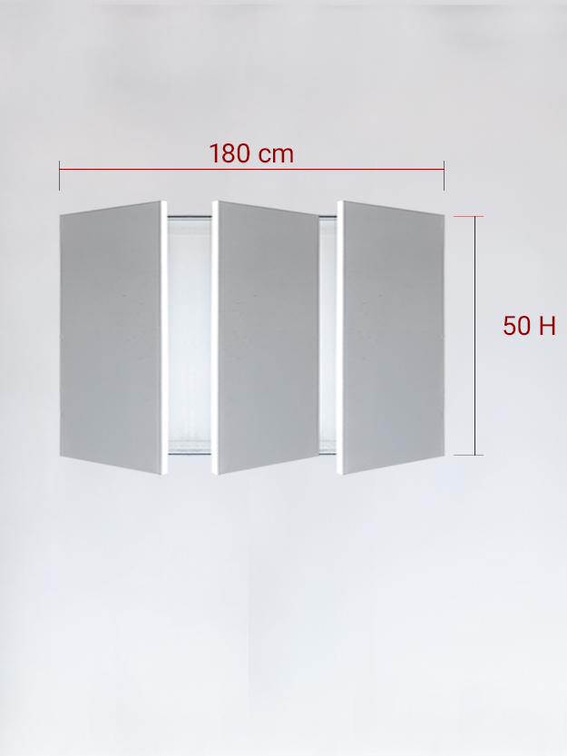 sportello filomuro a 3 ante cm 180x50