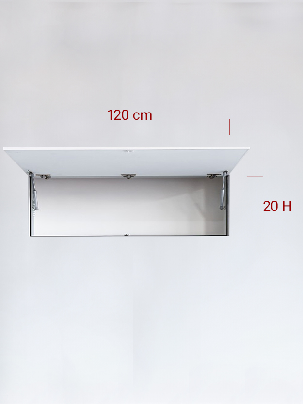 Sportello filomuro ad 1 anta verso l’alto cm 120x20