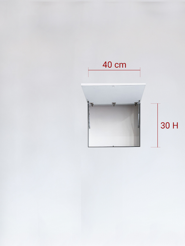 Sportello filomuro ad 1 anta verso l’alto cm 40x30