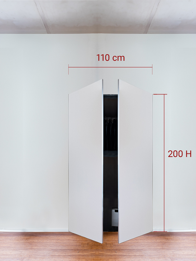 Armadio filomuro a 2 ante simmetriche cm 110x200