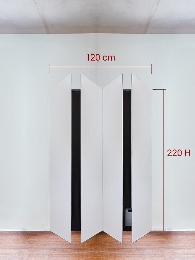Armadio filomuro a 4 ante simmetriche cm 120x220