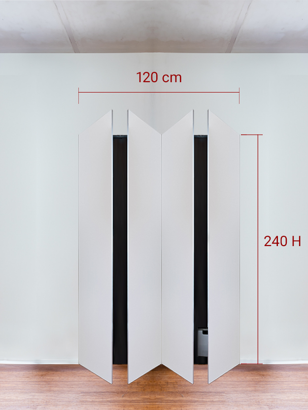 Armadio filomuro a 4 ante simmetriche cm 120x240