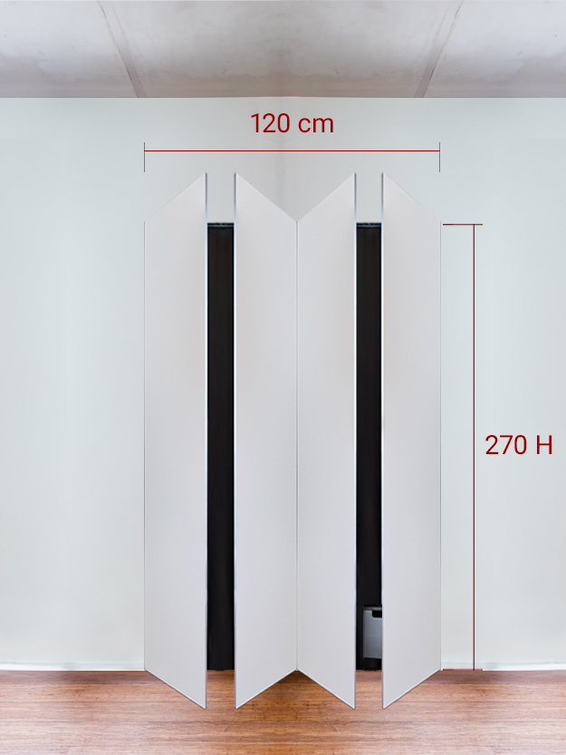 Armadio filomuro a 4 ante simmetriche cm 120x270