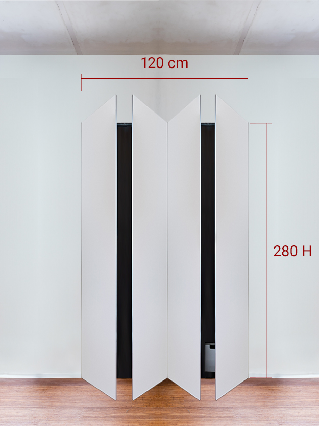 Armadio filomuro a 4 ante simmetriche cm 120x280