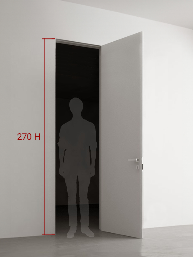 Porta battente filomuro 80x210