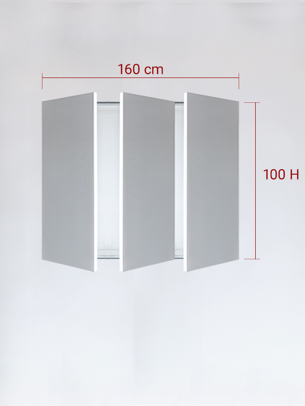 Sportello filomuro a 3 ante cm 160x100