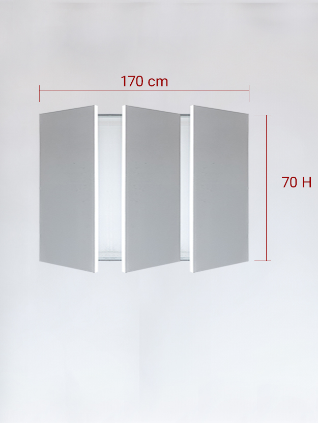 Sportello filomuro a 3 ante cm 170x70