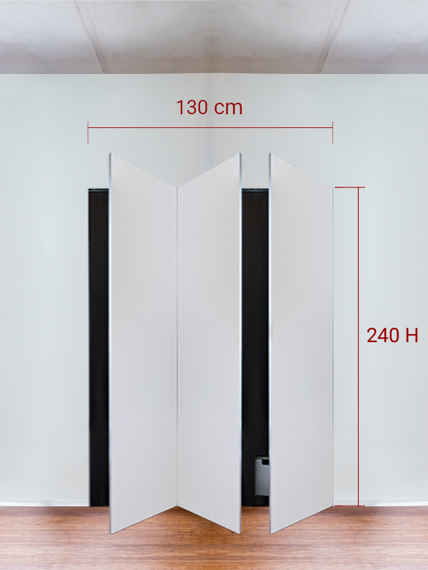 Armadio filomuro a 3 ante simmetriche cm 130x240