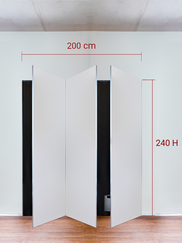 Armadio filomuro a 3 ante simmetriche cm 200x240