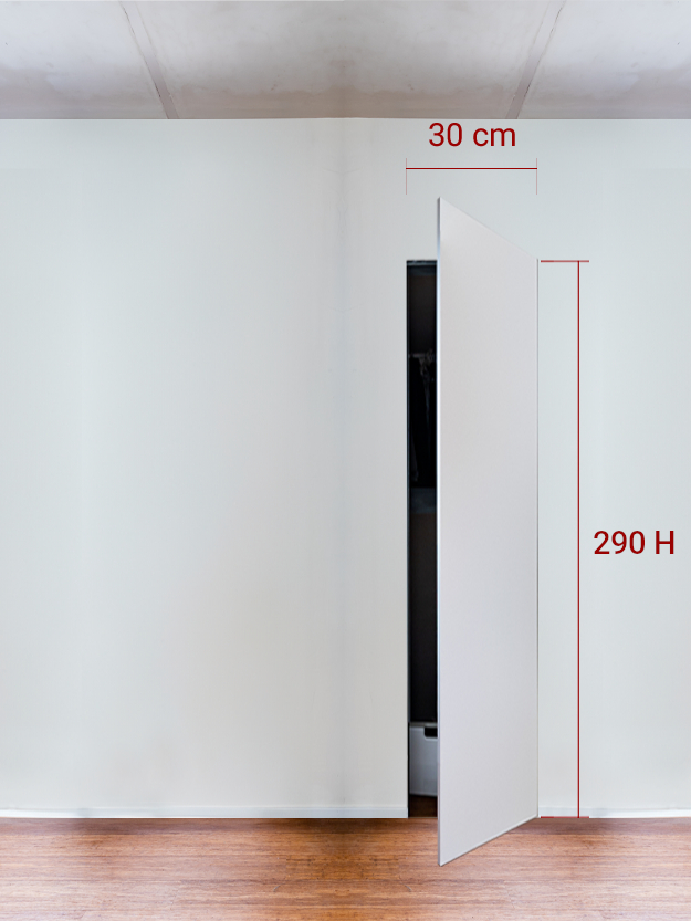 Armadio filomuro a 1 anta cm 30x290