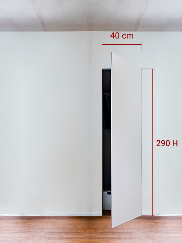 Armadio filomuro a 1 anta cm 40x290
