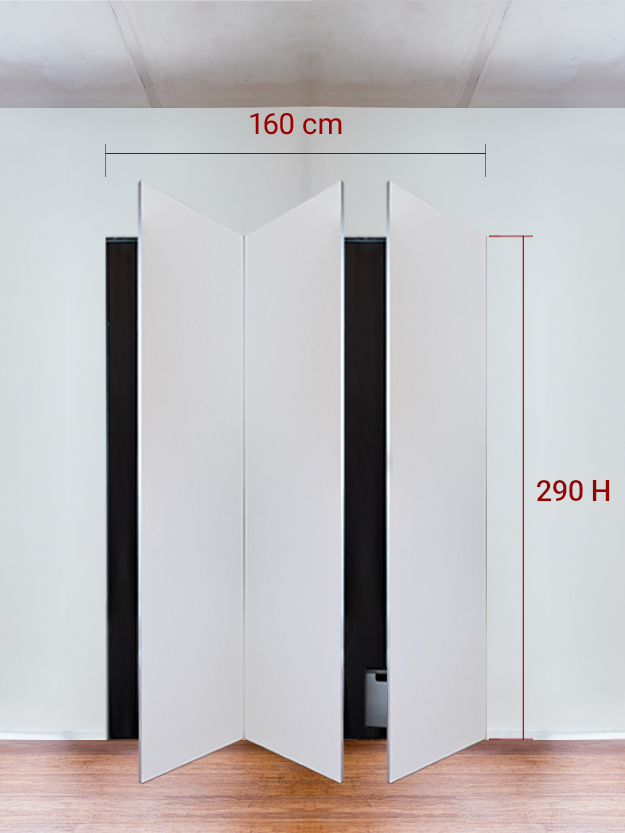 Armadio filomuro a 3 ante simmetriche cm 160x290