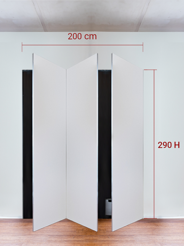 Armadio filomuro a 3 ante simmetriche cm 200x290